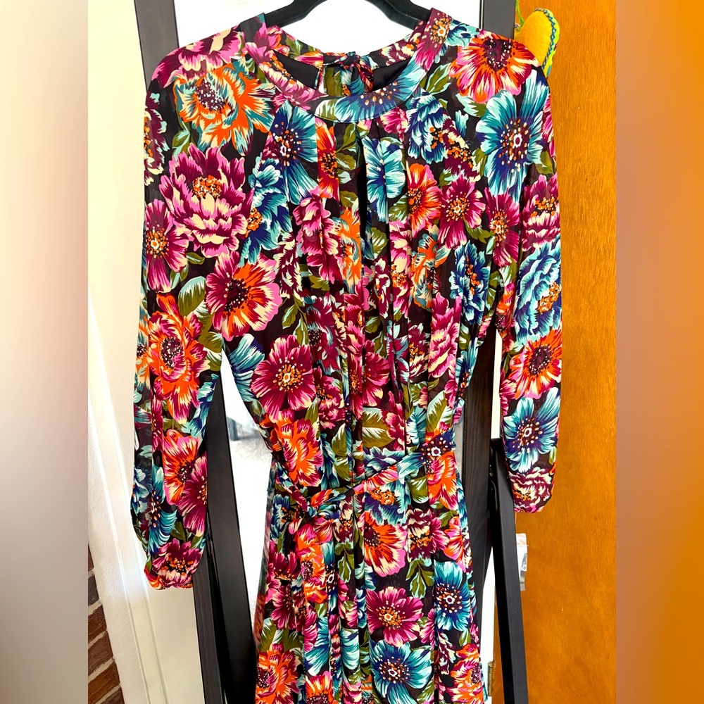 Donna Ricco Floral Long Sleeve Dress (size 8)